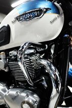 トライアンフ ボンネビル エンジンガード Triumph Bonneville T120 / StreetTwin01-2016ストリートツインクラッシュバーchrome_画像1