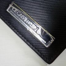 新品 定1.1万 カルバンクライン 本牛革 レザー 名刺入れ カードケース 黒 ポリッシュ メンズ 男性 紳士 CK CALVIN KLEIN_画像5