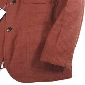 新品 SIMPLE LIFE シンプルライフ 定価2.09万 春 テーラードジャケット ブルゾン L 茶 コットン メンズ 男性 紳士用 シャツ カットソーにの画像6