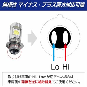LED ヘッドライト バルブ ショートタイプ PH7 T19L Hi/Lo 12w 無極性設計 交流/直流 兼用 12 ~ 80V 1600lm 汎用の画像5