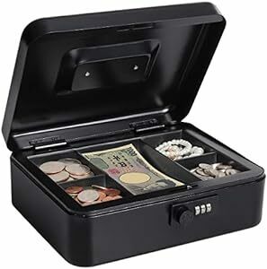 (tomoli)Tomori safe Mini safe hand . safe dial type made of metal black 25x20x8.8cm ( black, M)