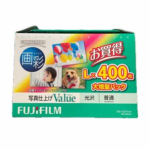 FUJIFILM 写真用紙 画彩 光沢 L 400枚 WPL400VA