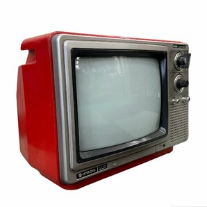 【レトロ】 日立 HITACHI C14-408 カラーテレビ キドカラー ブラウン管 ヴィンテージ アナログ 79年製 赤 インテリア コレクション 昭和の画像1
