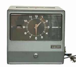 [ retro ] AMANOamano time recorder MODEL9200 Showa era rare sale end goods outlet type operation goods Vintage analogue 