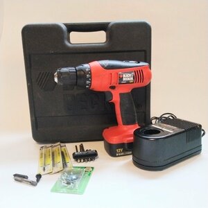 BLACK&DECKER ブラックアンドデッカー CD431 電動工具 ドリル 12V DIY 建築 工具 日曜大工 組立 ケース付き バッテリー