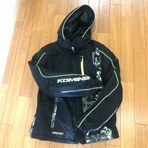 ★美品★ コミネ EN1621-1 バイク用 ジャケット 防寒 防風 ブラック ツーリング