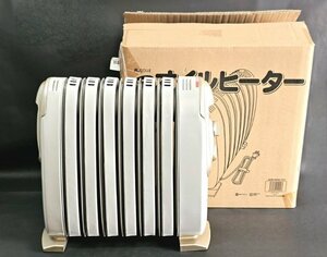 アルファックス・コイズミ ミニ オイルヒーター コンパクトタイプ AOH-800 足元暖房 キッチン 脱衣所 フィン形状 乾燥対策 ①