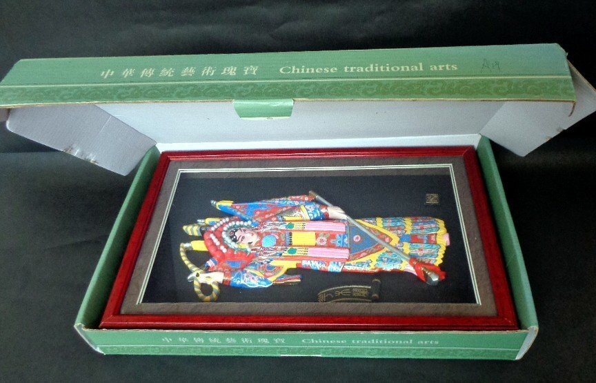 花木蘭 風雅堂京劇人物造型芸術 中華伝統芸術瑰宝 Chinese tradtional arts 純手工制作 京劇人物絵画 額入り リビング雑貨, インテリア小物, 置物, その他