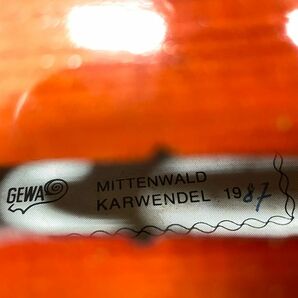 Y849-C4-1604 GEWA KARWENDEL 1987 VIOLIN ゲバ ヴァイオリン バイオリン 4弦 弦楽器 約全長52cm 弓/ハードケース付き ③の画像9