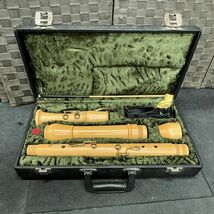 Z831-O15-5104 MOECK RONDO メック ロンド リコーダー 木製 管楽器 ハードケース付 ③_画像1