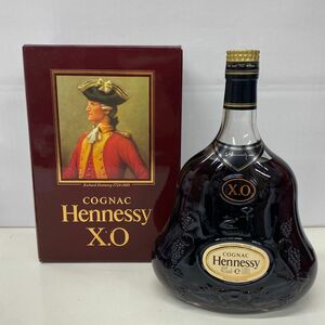 X310-K55-216 Hennessy ヘネシー XO COGNAC コニャック ブランデー 1000ml 40% 金キャップ クリアボトル 古酒 箱付き 未開栓 ④