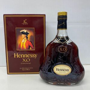 X309-O15-4974 Hennessy ヘネシー XO COGNAC コニャック ブランデー 700ml 40% 金キャップ クリアボトル 古酒 箱付き 未開栓 ④
