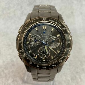 D114-O48-284 * CASIO Casio OCEANUS Oceanus OCW-M800 солнечный Date черный циферблат раунд мужские наручные часы ②