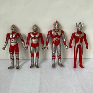 D102-K44-4091◎ ウルトラマン ソフビ フィギュア 4点セット 帰ってきたウルトラマン/ゾフィ/80/タロウ 全長約16-17cm まとめ ②