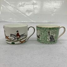 E108-O33-1752 WEDGWOOD HOME ウェッジウッド カップ&ソーサー 2点セット ハンティングシーン/MILLENNIUM 金彩 洋食器 まとめ ②_画像2