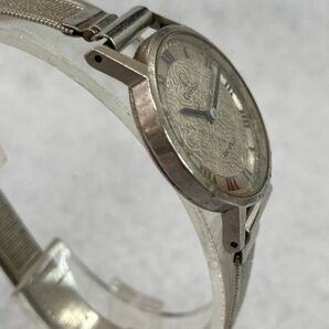 E608-O48-166◎ OMEGA オメガ DE VILLE デビル 手巻き シルバー文字盤 ローマン ラウンド レディース 腕時計 稼動 ④の画像5