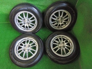 マナレイホイール 14×5.5J +45 夏タイヤセット 175/70R14 中古 売切!!