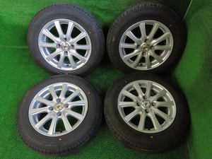 グッドイヤー GT-ECO Stage 165/70R14 社外 AZSPORTS 14×5.5J 溝有夏タイヤ付4本 中古 売切!!