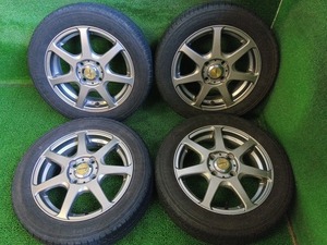 ヨコハマ A.drive 155/65R14 社外 汎用 14×4.5J 夏タイヤ付4本 軽自動車 中古 売切!!