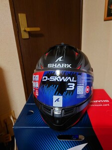 フランスメーカー　シャーク　SHARK D-SKWAL3　マットブラックレッド フルフェイスヘルメット　Мサイズ　