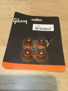 Gibson純正　ギブソントップハットノブ　アンバー/Top Hat Knobs Vintage Amber PRHK-030 4個セット　used美品