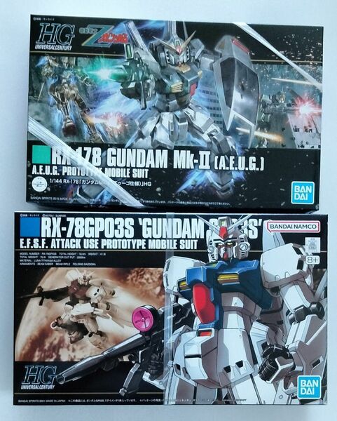 HGUCガンダム試作3号機ステイメン、HGUCガンダムマーク2 未組立 バンダイ プラモデル