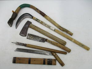 E8* registration takada ...., thousand .. included sickle, axe, hatchet, three . drill, hand bending saw *6 point set / outdoor / mountain . tool 