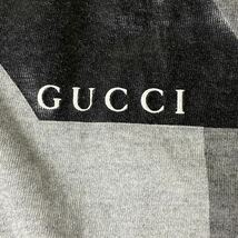 グッチ GUCCI インターロッキング GG ビッグロゴ 切替 半袖 Tシャツ カットソー トップス コットン Mサイズ グレー 灰 メンズ_画像4