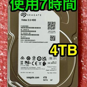 【新品同様★使用7時間★4TB★送料無料】Seagate★ST4000VM005★SATA★2023年12月製