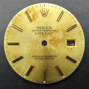 1円～！ROLEX ロレックス 純正ダイヤル デイトジャスト用 Ref.16013・16233等に シャンパン文字盤 メンズ 腕時計 パーツ 15の画像1