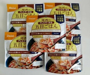 【防災食/非常食】尾西食品五目ごはん アルファ米 (1袋100g)×5袋【5年保存（賞味期限2028.09まで）】