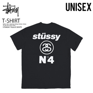 ■新品■STUSSY/ステューシー 半袖 Tシャツ■ITALIC NO. 4 SS TEE イタリック ナンバー4 SS Tシャツ■MENS(XL)■ブラック ロゴ■ST0M0417