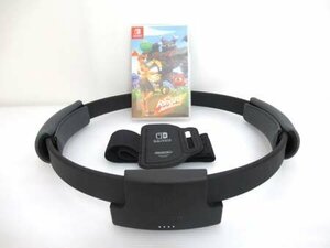 ニンテンドースイッチ リングフィットアドベンチャー ゲームソフト×1 リングコン×1 レッグバンド×1 おまとめセット ノーチェック中古 ■