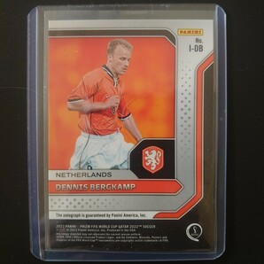  Dennis Bergkamp デニス ベルカンプ サイン 2022 Panini Prizm FIFA World Cup Qatar オランダ Netherlandsの画像2