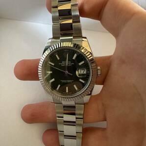 ロレックス ROLEX デイトジャスト 41 mm 126334 ミントグリーン/文字盤 中古 メンズ腕時計 箱付きの画像3