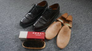 Regal Leather Bill Wing Wing Chip Kouge Tea 25,0 см 25EE Бонус подлинные ботинки и т. Д.