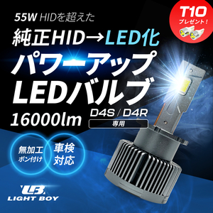 HIDより明るい□ プリウス / ZVW30 (H23.12～H27.12) D4S 新型 純正HID LED化 交換 爆光 LEDヘッドライト バルブ