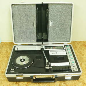 CROWN クラウン GTX-5000 PORTABLE STEREO MUSIC CENTER ポータブルレコードプレーヤー 中古品 傷有 動作確認済みの画像1