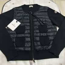 【美品】MONCLER モンクレール ダウンニットカーディガン　黒　L_画像2