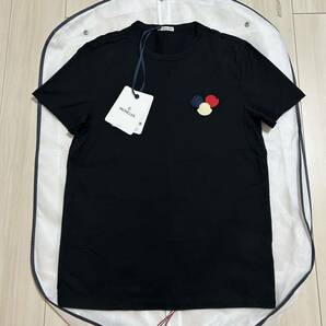 【破格最安値】【美品】MONCLER モンクレール 半袖Tシャツ黒 Mの画像1