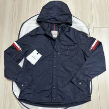 【美品】【最新作】MONCLER モンクレール ナイロンジャケットパーカー　ネイビー　2_画像1