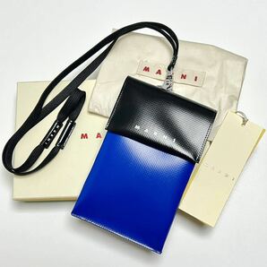 新品 MARNI マルニ PVC フォンケース TRIBECA ネック ポーチ トライベッカ モバイル アイフォン ミニ ケース ショルダー バッグ 携帯