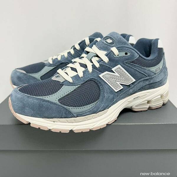 22.5cm 新品 ニューバランス 2002R ネイビー 紺 ピンクソール NEWBALANCE 2002 M2002R RHC レザー スニーカー ウィメンズ レディース WOMEN