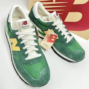 27.5cm 新品 ニューバランス USA製 990 グリーン NEWBALANCE アメリカ製 MADE IN USA 米国製 緑 ビブラム 990GG1 1500 990V1 M990 M990GG1