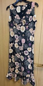 ★★美品 BCBGマックスアズリア MAXAZRIA クラシック花柄デザインワンピースL 1★★