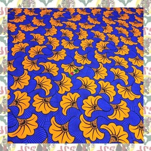 【SALE/90cm x 110cm/1ヤード】アフリカンプリント生地 barg-e73 アフリカ布 アフリカ生地 ゴールドプリント アンカラ キテンゲ パーニュ