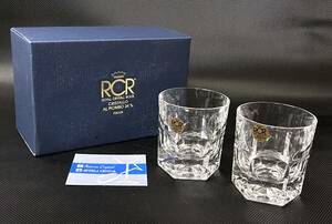 ②未使用　RCR　イタリア製　クリスタルガラス　ペア　ロックグラス　中古保管品　返品不可