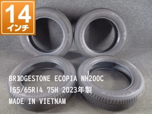 ■ BRIDGESTONE ブリヂストン ECOPIA NH200C 155/65R14 75H サマータイヤ4本セット 製造2023年 【 Y10-16 】