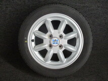 □ ダイハツ純正 MINILITE ミニライト 14×4.5J 45 4H-100 14インチアルミホイール タイヤ付 【 Y10-4 】_画像4