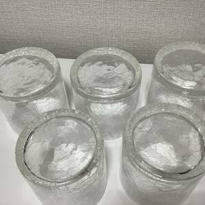 1534◆たち吉 クラフト樹水 ロックグラス グラスコップ 5個 未使用 長期保管品の画像4